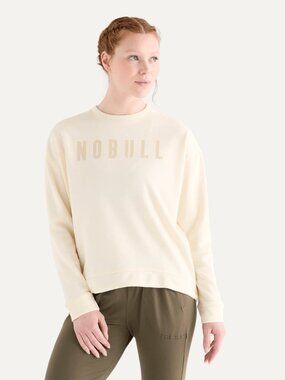 NOBULL Women's Ivory Legacy Crew Sweatshirt XS
